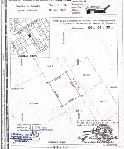 Terrain bâti 432 m² — Marcory Zone 4